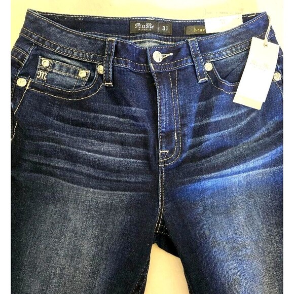 Miss Me Women's Heaven Slim Fit Dark Wash High Rise Flare Jeans Size 31 … - Picture 9 of 16